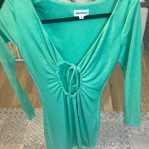 superdown | Dresses | Superdown Minidress Lime Green Size Medium | Poshmark